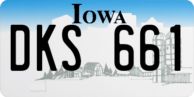 IA license plate DKS661