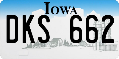 IA license plate DKS662