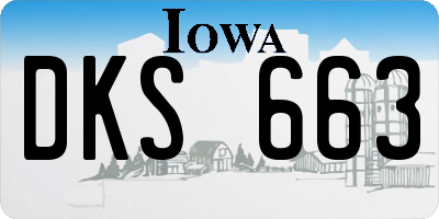 IA license plate DKS663