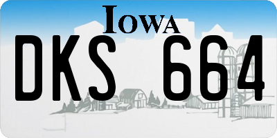 IA license plate DKS664