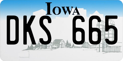 IA license plate DKS665