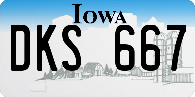 IA license plate DKS667