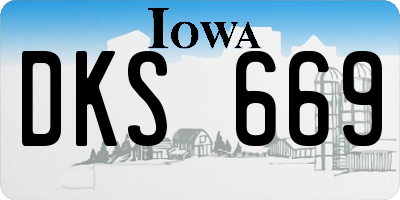 IA license plate DKS669