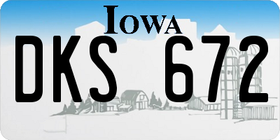 IA license plate DKS672