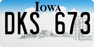 IA license plate DKS673