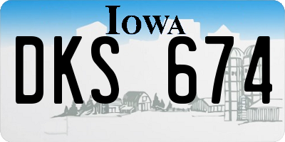 IA license plate DKS674