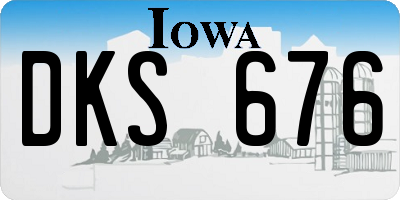 IA license plate DKS676