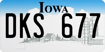 IA license plate DKS677