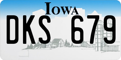 IA license plate DKS679