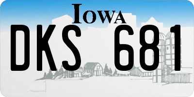 IA license plate DKS681