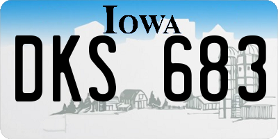 IA license plate DKS683