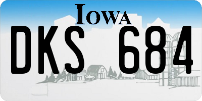 IA license plate DKS684