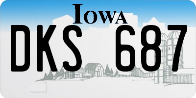 IA license plate DKS687