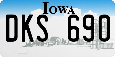 IA license plate DKS690