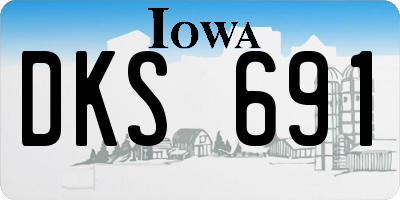 IA license plate DKS691