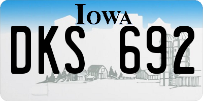 IA license plate DKS692