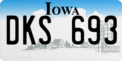 IA license plate DKS693