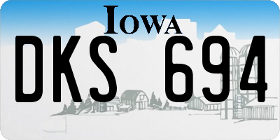 IA license plate DKS694