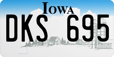 IA license plate DKS695