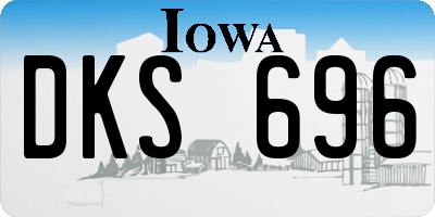 IA license plate DKS696