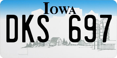 IA license plate DKS697