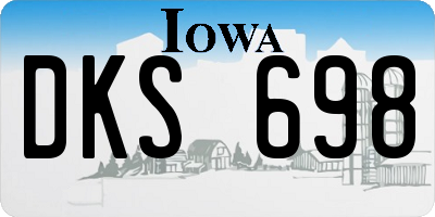 IA license plate DKS698