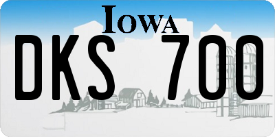 IA license plate DKS700