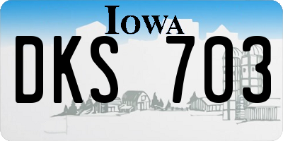 IA license plate DKS703