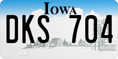 IA license plate DKS704