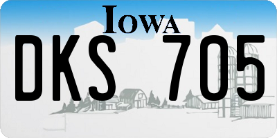 IA license plate DKS705