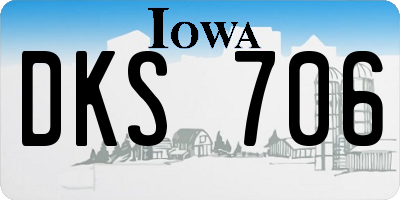 IA license plate DKS706