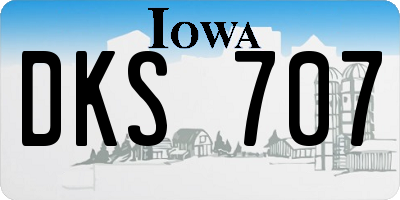 IA license plate DKS707