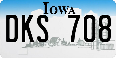 IA license plate DKS708