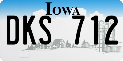 IA license plate DKS712