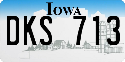 IA license plate DKS713