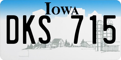 IA license plate DKS715