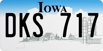 IA license plate DKS717