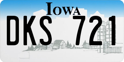 IA license plate DKS721