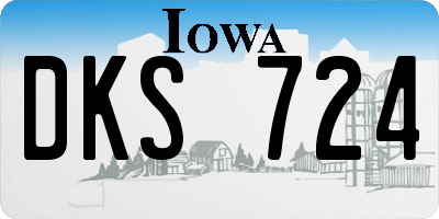 IA license plate DKS724