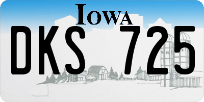 IA license plate DKS725