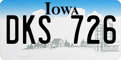 IA license plate DKS726