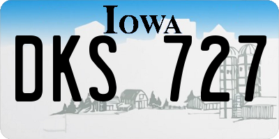 IA license plate DKS727