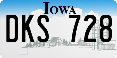 IA license plate DKS728