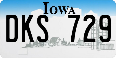 IA license plate DKS729