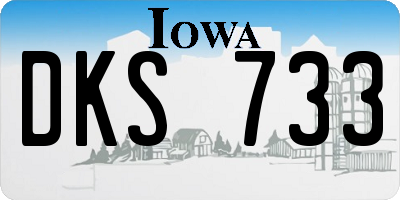 IA license plate DKS733