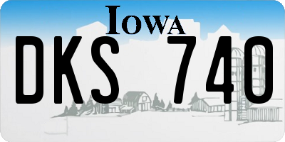 IA license plate DKS740