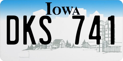 IA license plate DKS741