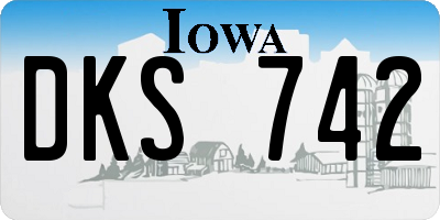 IA license plate DKS742