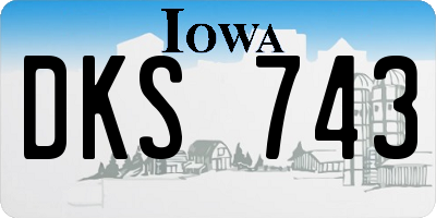 IA license plate DKS743