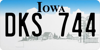IA license plate DKS744